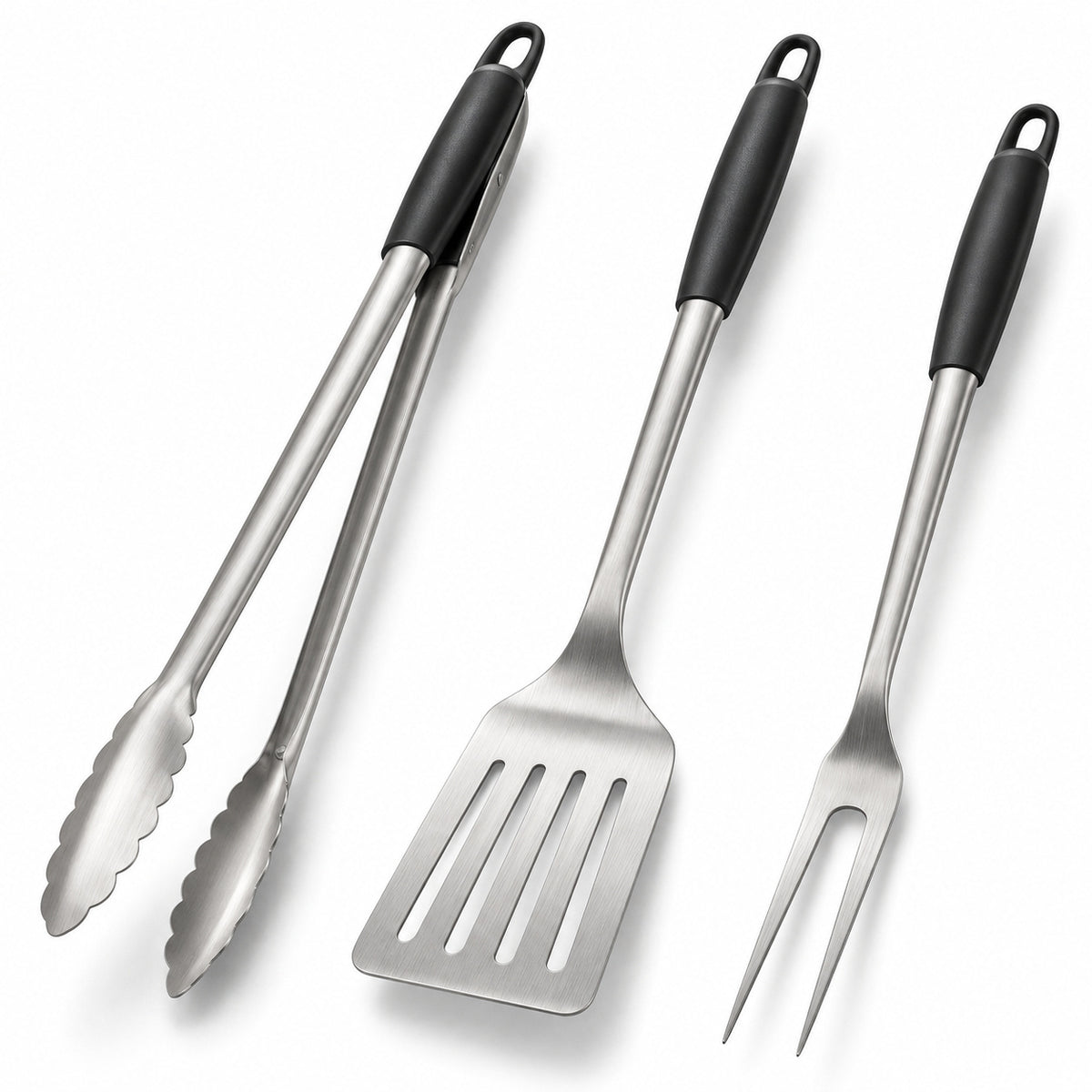 3-Piece Long-Handle BBQ Tool Set