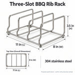 Three-Slot BBQ Rib Rack