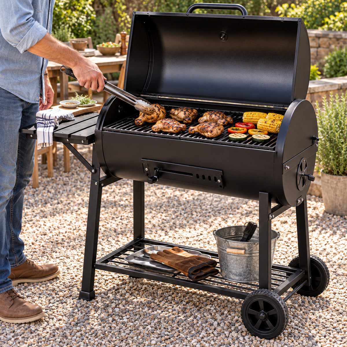 24-inch Barrel Charcoal Grill