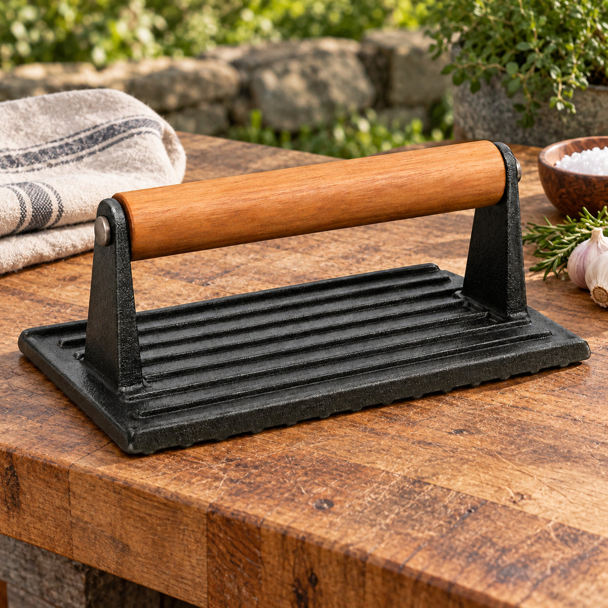 Cast-Iron Grill Press