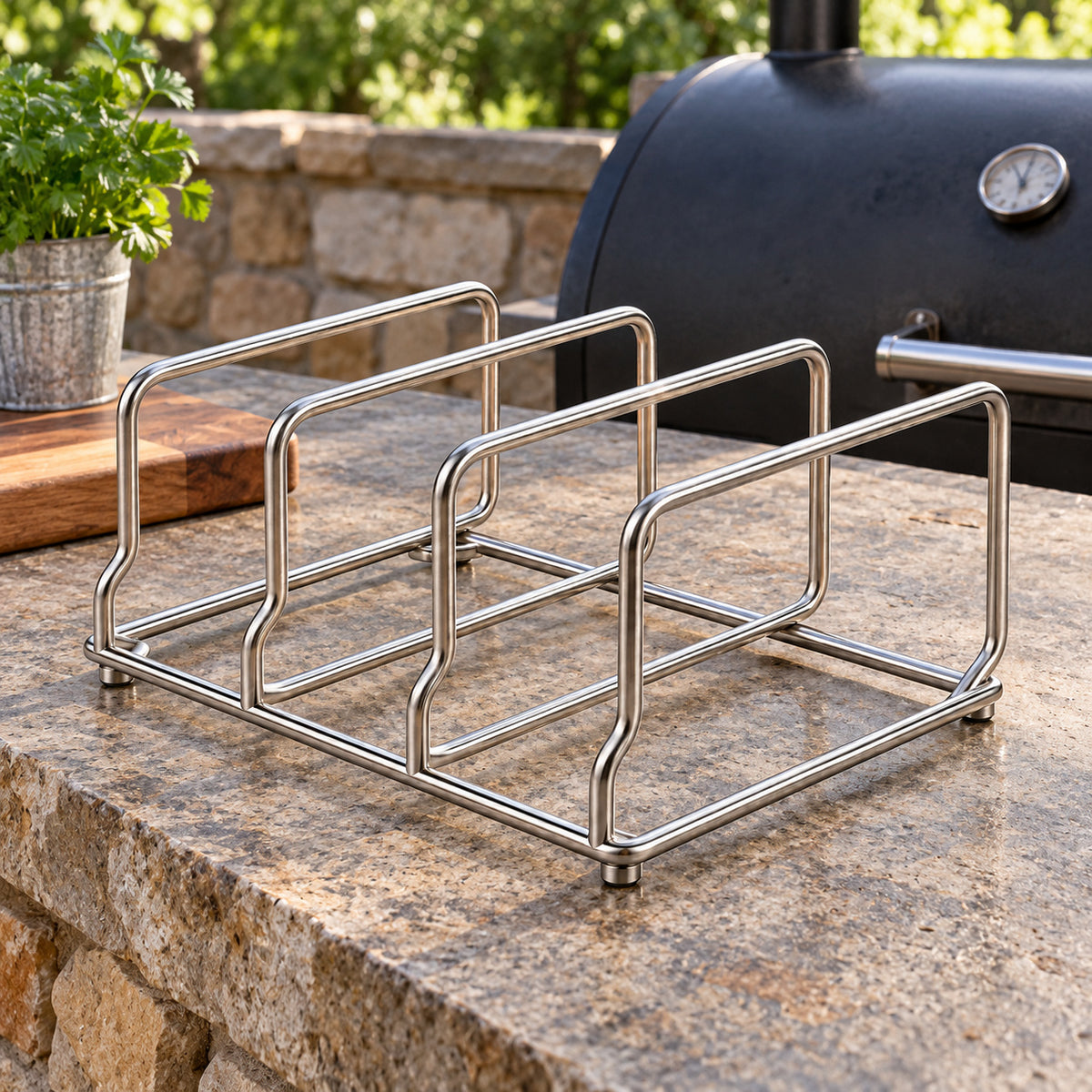 Three-Slot BBQ Rib Rack